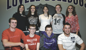 Nine Lovell High School students made all-state choir this year, including (front row, l–r) Drake Welch, Hunter Tippetts, Logan Hitz, Paul Montuy and (back row, l-r) Jamie Kite, Miranda May, Kaitlyn Mickelson, Emilie Asay and Afton George. Patti Carpenter photo 