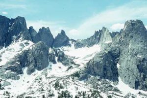 The 1976 U.S. Bicentennial cross-Wyoming pack trip took Jeff Pearson and his traveling partners to some spectacular places, including the Cirque of the Towers, pictured here, in the Wind River Mountains. Jeff Pearson photo