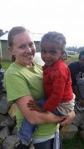 Jessica Leonhardt holds and Ethiopian child while on her mission trip in Addis Ababa, Ethiopia, June 4-15. Courtesy photo 