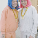 Dressing up as Yeet Skirt girls on Meme Monday at Rocky Mountain High School are Sawyer Bassett (left) and Taylor Grandalen. Homecoming activities continue through Saturday at RMHS. David Peck