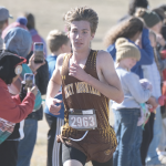 Rocky Mountain High School sophomore Rowan Hanusa led the Grizzlies at Saturday’s state cross country meet in Cheyenne, placing 22nd in the 2A boys race with a time of 19:21. Seth Romsa, Powell Tribune