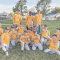 Members of the Minors Division champion Padres cheer and pose following their 9-7 win over the Cubs in the league championship game Thursday night. Pictured are (l-r) Daniel Henderson, Gavin Henley, Paxton Grant, Coach Stephen Anderson, Tevin Anderson, Kameron Ohman, Coach Carlos Hernandez, Kannon Piper, Tux Mills, Bradley Abraham, Neko Hernandez, Coach Tim Anderson, Esson Anderson, Jett Harris and Ammon Beeton. Courtesy photo