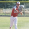 Mustangs second baseman Dallin Bischoff fires to first during the Mustangs’ sweep against Arapahoe High School of Colorado Monday evening. David Peck