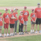 The Lovell Mustangs honored the Lovell Little League Majors All-Stars between games against Cody last Wednesday. Pictured are (l-r) Jace Grant, Cayden Dickerson, Hayden Harshman, Jamen Crosby, Hudson Morgan, Jace Jameson, Kooper May, Luke Bischoff, Spencer Walker, Taysom Butler, Logan Timpany and coaches Nicc Crosby, Jonathan Morgan, Wild Bill Sheckler and Justin Timpany. David Peck