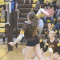 Rocky Mountain sophomore Sawyer Bassett rises high for a spike against the Riverside Rebels during the Rocky Mountain Invitational on August 28 in Cowley as Bailey Gifford (30) and Leah Haslem brace for a possible return. The Lady Grizz travel to the Big Horn Invitational this weekend. David Peck