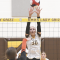 Bailey Gifford blocks a shot in Thursday’s match against Burlington. Sherry Snell