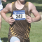 Rocky Mountain freshman Jason Unruh picks up his pace as he approaches the finish line at Friday’s cross country meet in Powell. Unruh placed 51st with a time of 20:34. David Peck