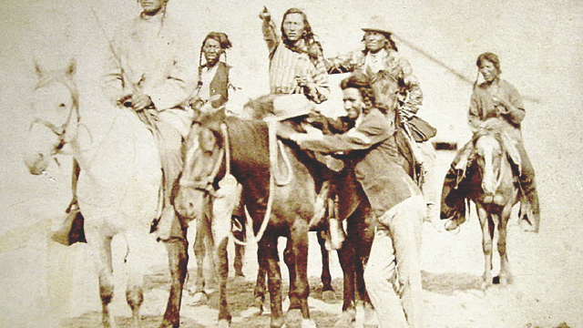 Photograph of Crow Indians by David Barry circa 1880. Creative Commons