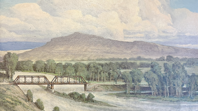 Painting of the Byron Bridge by Denny Neville